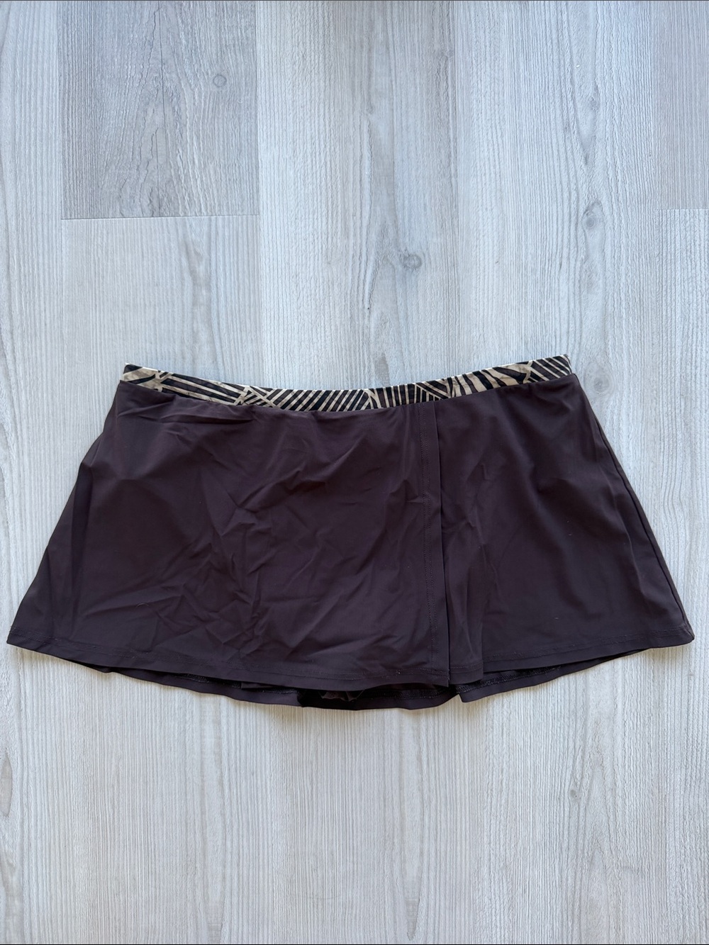 Profile Women’s Brown Swim Skort with Contrast Waistband